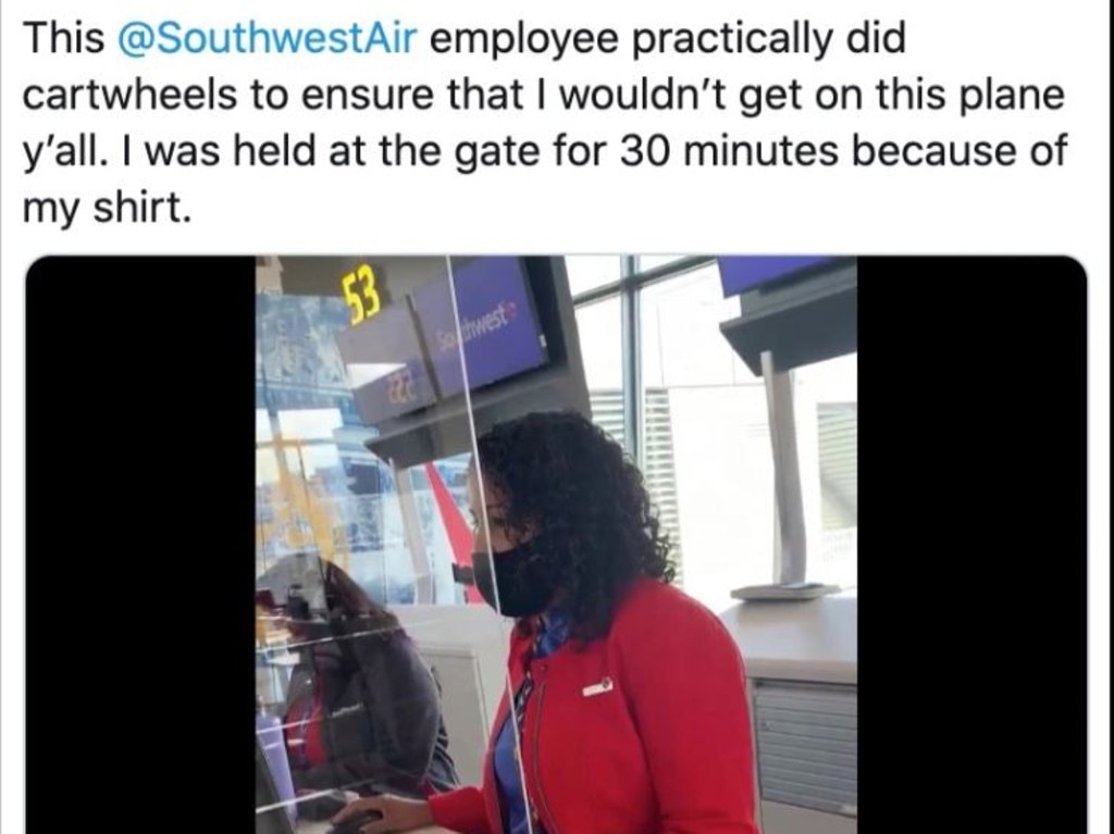 Ms Eubanks said she held at the gate for about half an hour. Picture: Kayla Eubanks