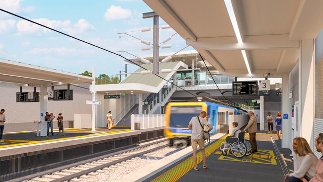 A render of the new Union station platforms (joining of old Mont Albert and Surrey Hills stations).