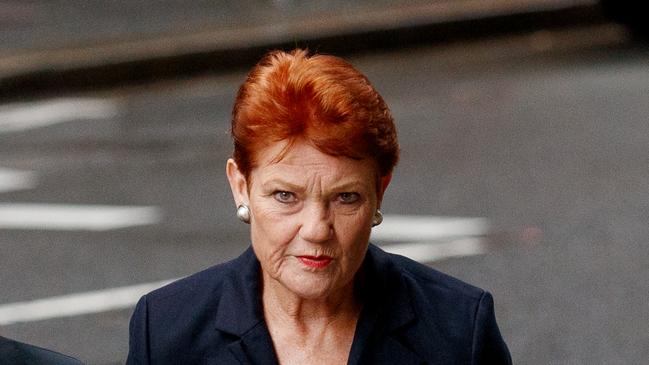 Justice Stewart said Senator Hanson’s evidence was “unreliable” and said she would “say anything that came to mind if she thought that it would suit her at that time”. Picture: NewsWire / Nikki Short