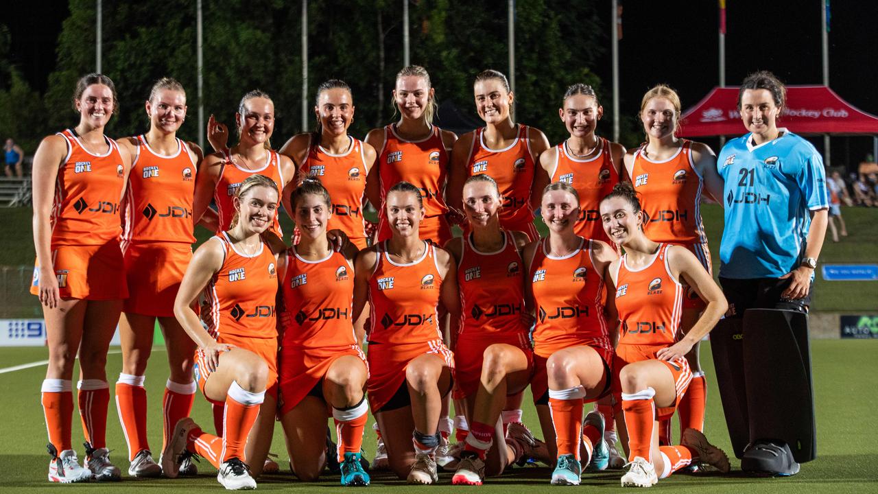 The first Festival of Hockey match between the Territory Stingers and Brisbane Blaze. Picture: Pema Tamang Pakhrin