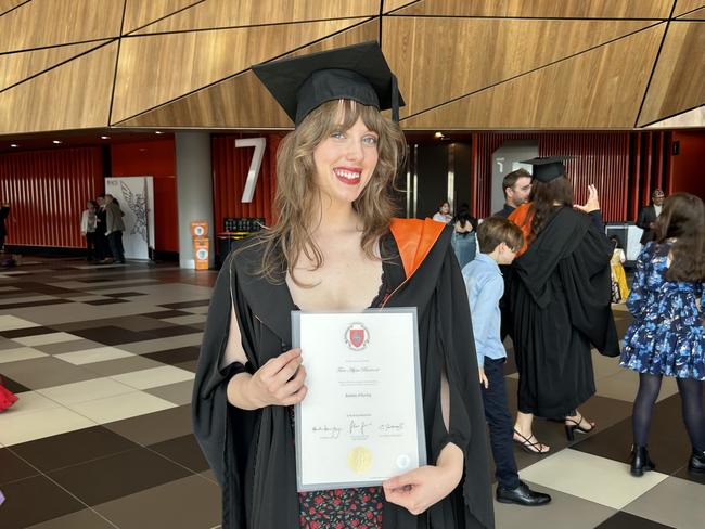 Tara Barwood graduates from Australian Catholic University with a Bachelor of Nursing on April 16, 2024. Picture: Brittany Busch