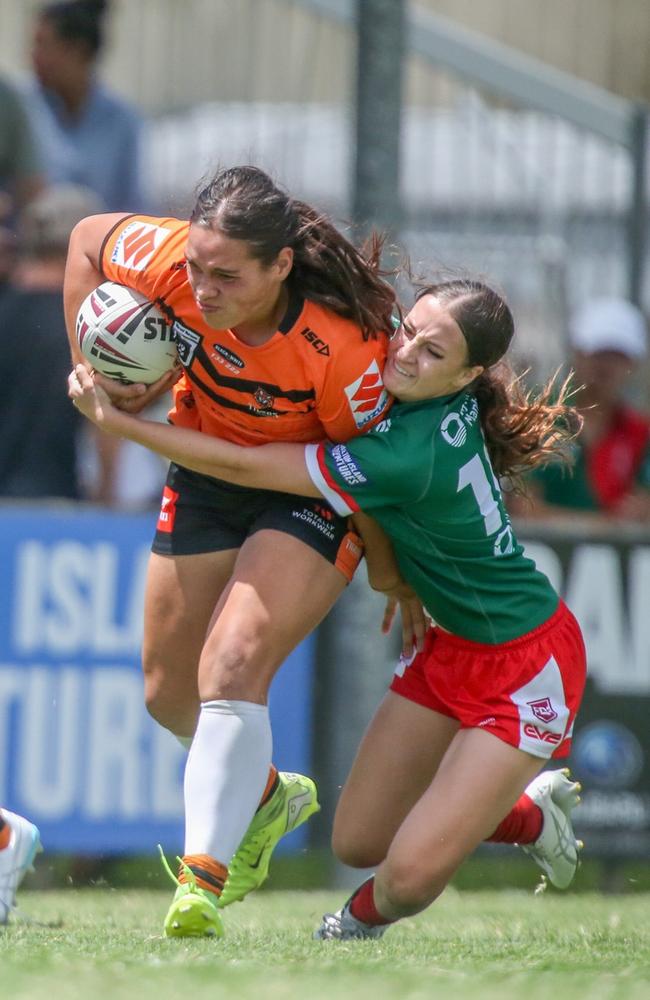 Orianna Clark. Harvey Norman U19s Wynnum V Easts, BMD Kougari Oval, 22.02.25. pics by Stephen Archer