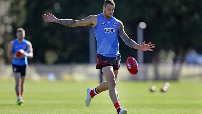 Swans forward Lance Franklin says he can get back to his best in 2020. Picture: Toby Zerna