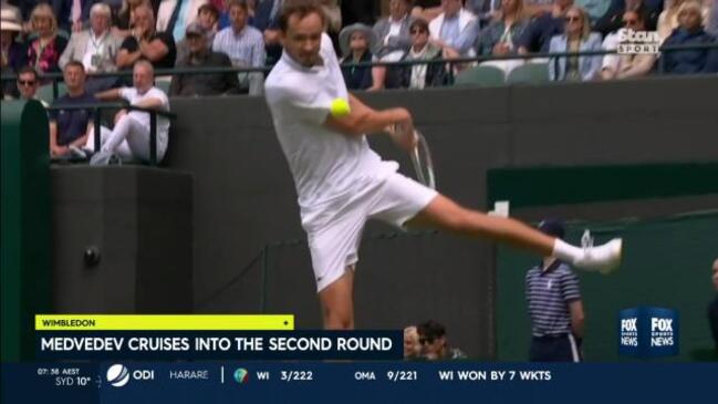 Medvedev cruises into second round at Wimbledon