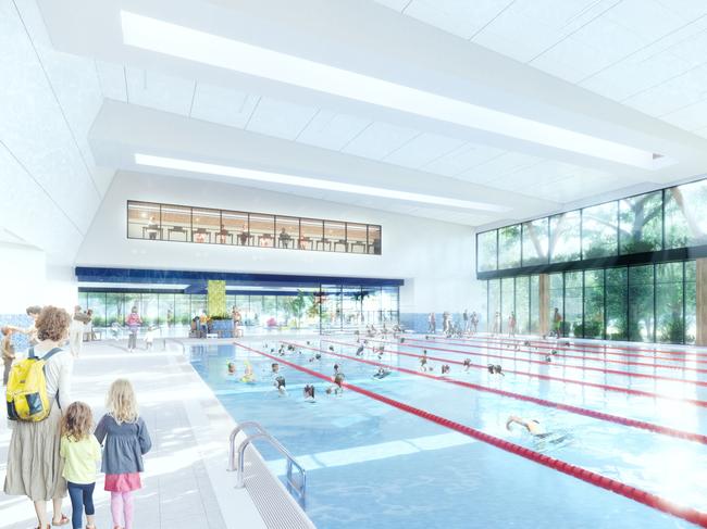 7/2/20 - Adelaide Football Club artist impressions of proposed Aquatic Centre in North Adelaide . images supplied