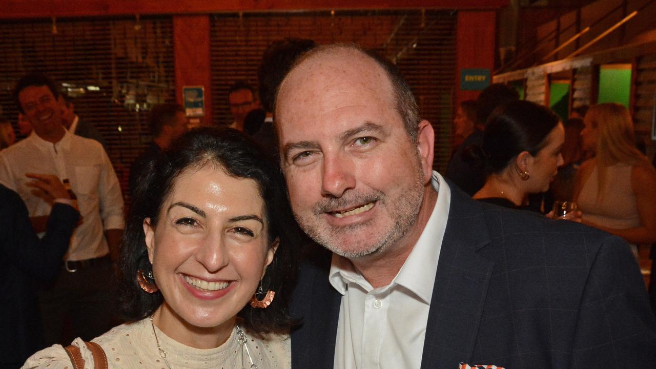 Ladan Ocora and Jamie Preston at Future Gold Coast lunch at Outback Spectacular, Oxenford. Picture: Regina King