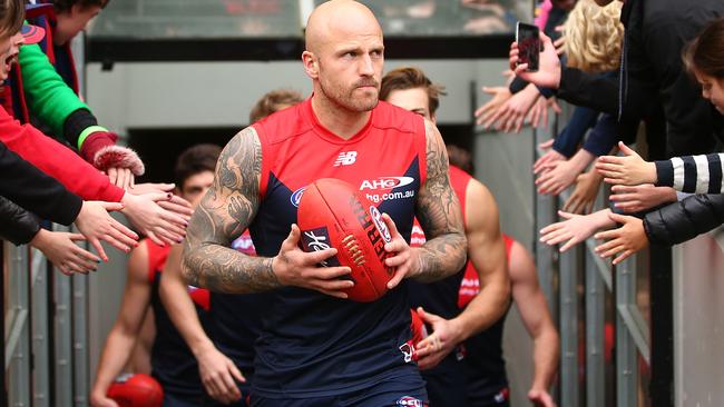 Nathan Jones hopes Melbourne’s win over Hawthorn is a turning point for the club. Picture: Getty Images