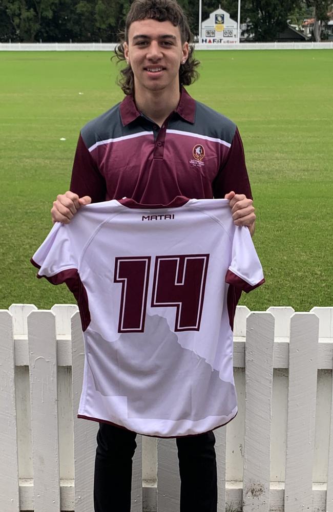 18-year-old Jakob Talafua played for Queensland just last year before his shocking cancer diagnosis. Picture: Contributed