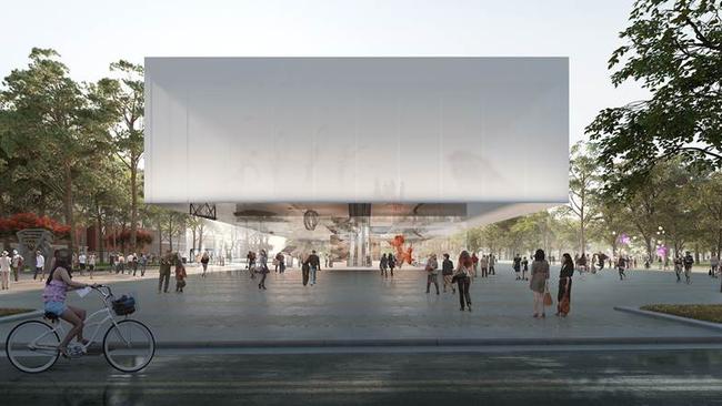 A concept image of a proposed modern art gallery for old Royal Adelaide Hospital redevelopment.