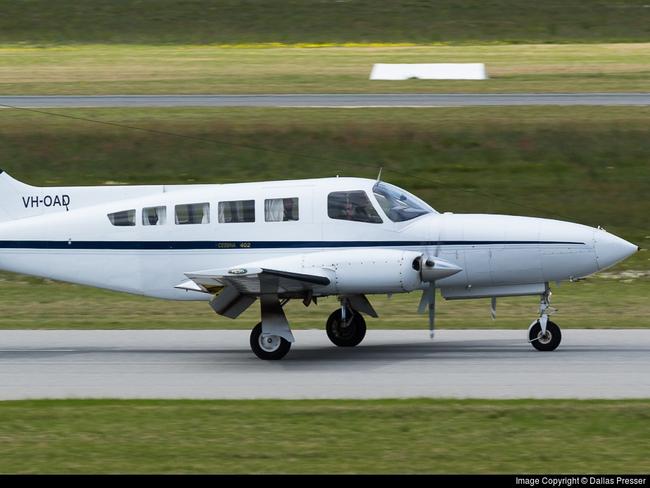 A charter aircraft (VH-OAD) that traveled to Lajamanu and returned to Darwin on Wednesday.    Photo : Dallas Presser/ Jet Photos