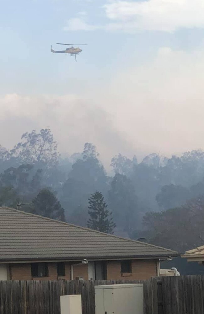 Bushfire approaches Laidley homes. Picture: Jennifer Hodge