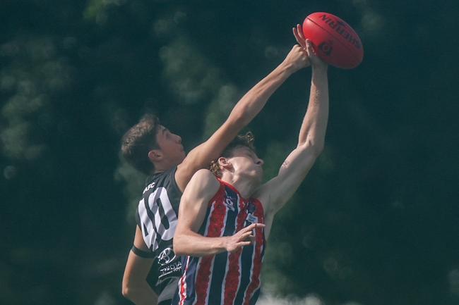 Connor Freiberg punches earlier in the season.Photos by Stephen Archer