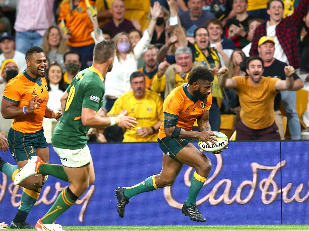Koroibete scored two tries in the second half to put the result beyond doubt. (Photo by Jono Searle/Getty Images)