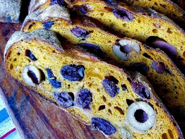 Mylor Bakery is known for its fruit loaf, olive and pumpkin bread. Picture: Supplied