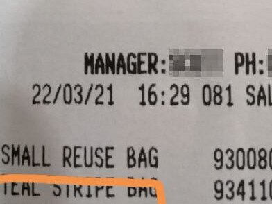 One shopper noticed a hilarious detail on her Kmart receipt. Picture: Facebook/Kmart Home Decor & Hacks Australia.