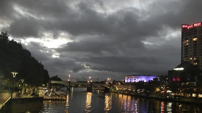 Motorists have been warned about dangerous driving conditions with showers falling across the city this morning. Picture: Caroline Schelle