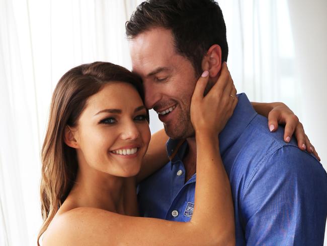 Bachelorette Sam Frost pictured with Sasha on the day they declared their love for each other on national TV. Picture: Toby Zerna