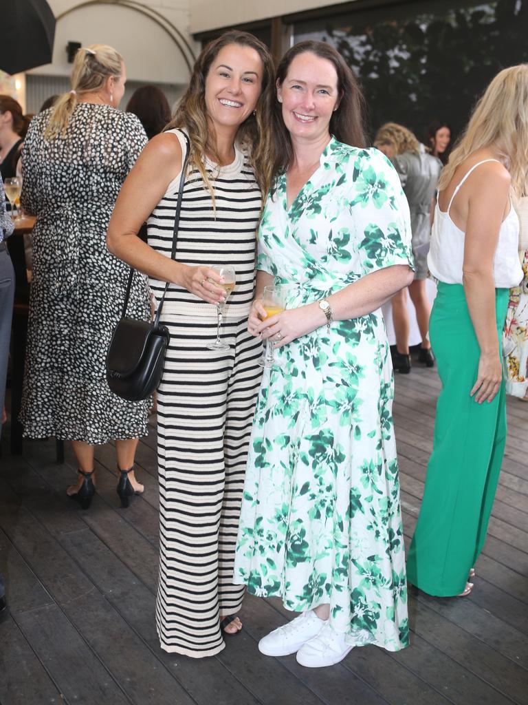 Shelley Zerner and Angela Jamison at the Trinity Lutheran College Mother's Day High Tea at The Glasshouse, Surfers Paradise. Picture by Richard Gosling