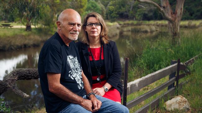 Rodney Gibbons and Wendy Moore outside Hobart. Picture: Peter Mathew