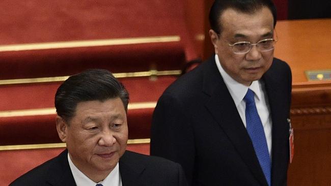 Chinese Premier Li Keqiang, right, seen here with Xi Jinping, was the last Chinese leader to visit Australia. Picture: AFP