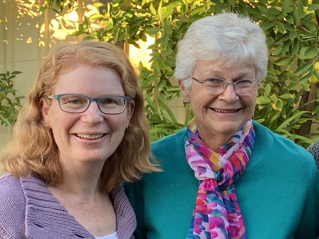 Melanoma survivor Belinda Smith with her late mother who died from the aggressive cancer. Picture: Supplied