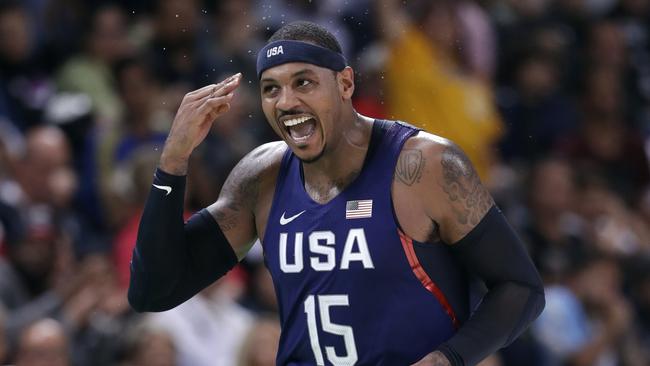 Carmelo Anthony sunk nine three-pointers on his way to a game-high 31 points