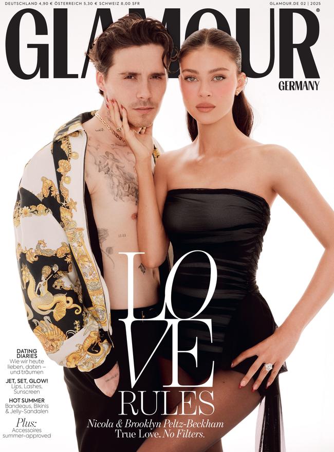 Brooklyn Beckham and Nicola Peltz Beckham Glamour Germany cover shoot. Picture: The Morelli Brothers/Glamour Germany