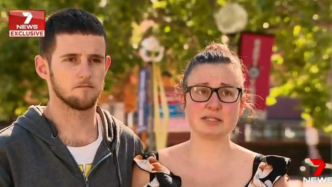 Parents Elise Bellchambers and Ben Bellchambers. Picture: 7 News