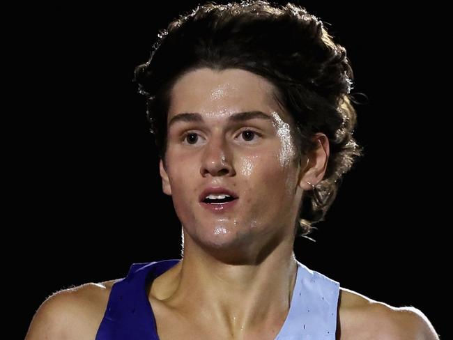 SYDNEY, AUSTRALIA - MARCH 23: Cam Myers competes in the Mens 3000m during the 2024 Sydney Track Classic at ES Marks Athletic Field on March 23, 2024 in Sydney, Australia. (Photo by Cameron Spencer/Getty Images)