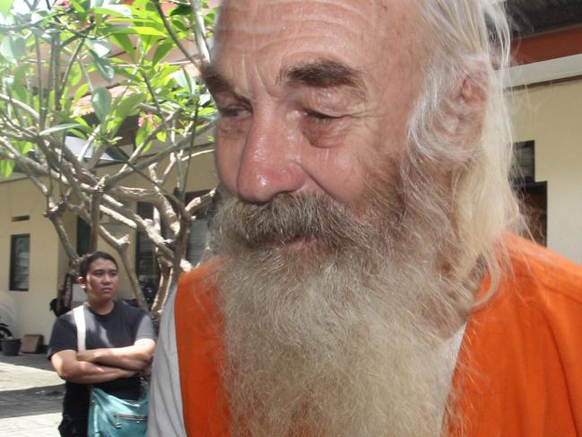 BALI - 13 SEPT 2016 .. Australian Robert Ellis waiting inside the cell of Denpasar District Court on pedophile charges. Picture: Lukman S. Bintoro