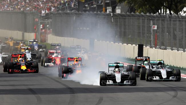 Lewis Hamilton received no penalty for short-cutting the chicane in the Mexican GP.