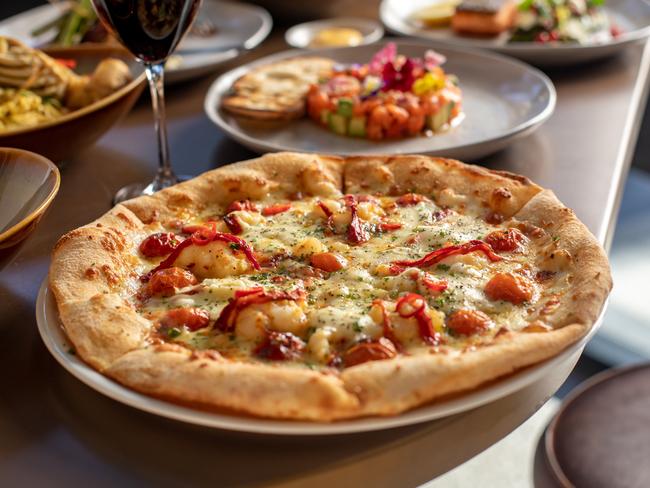 White Rhino serves up a mix of cuisines including its famous Moreton Bay bug pizza.