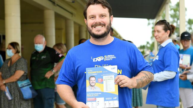 LNP Phil Thompson at the Greenwood Park Sporting Complex in Townsville. Picture: Shae Beplate.