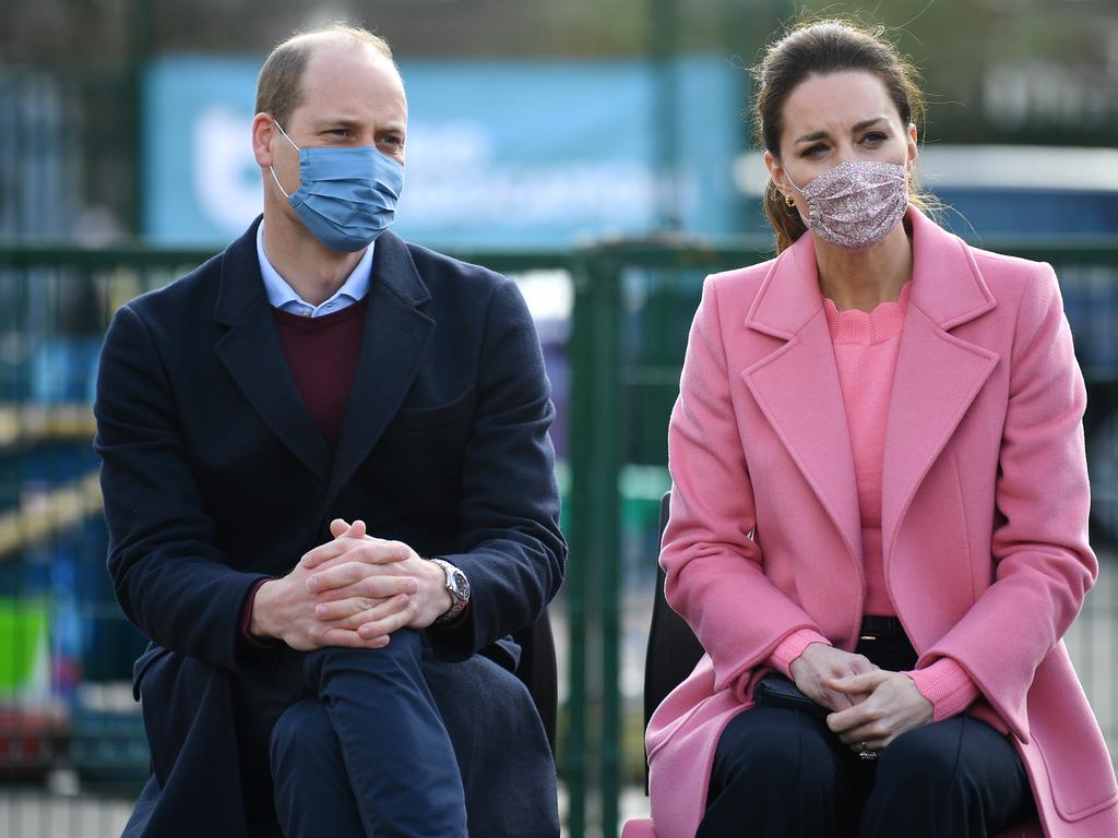 Kate Middleton, right, has said nothing in the aftermath of Prince Harry and Meghan Markle’s allegations. Picture: Getty Images