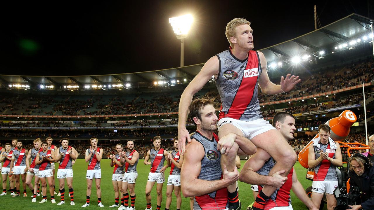 Dustin Fletcher may have to wait before he is inducted into the Australian Football Hall of Fame. Photo: Colleen Petch.