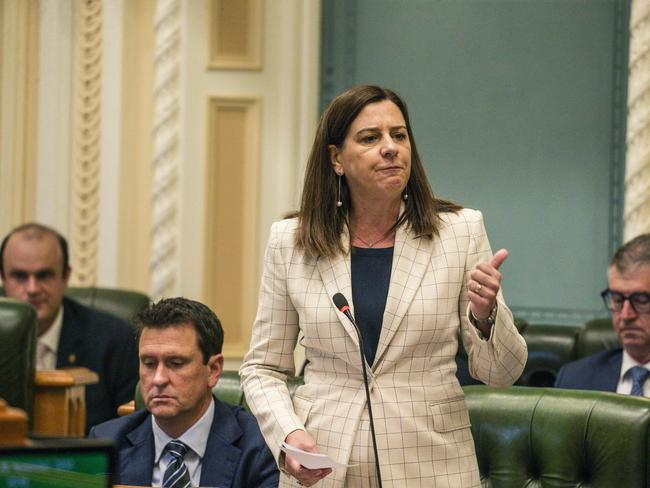 BRISBANE, AUSTRALIA - NewsWire Photos - NOVEMBER 28, 2024: Queensland Attoerney General Deb Frecklington takes Questions without notice.Picture: NewsWire / Glenn Campbell