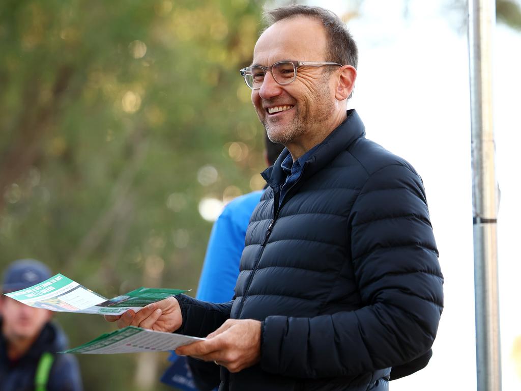 Adam Bandt has held onto his Melbourne seat with a commanding 68.5 per cent of the two-party preferred vote. Picture: Getty