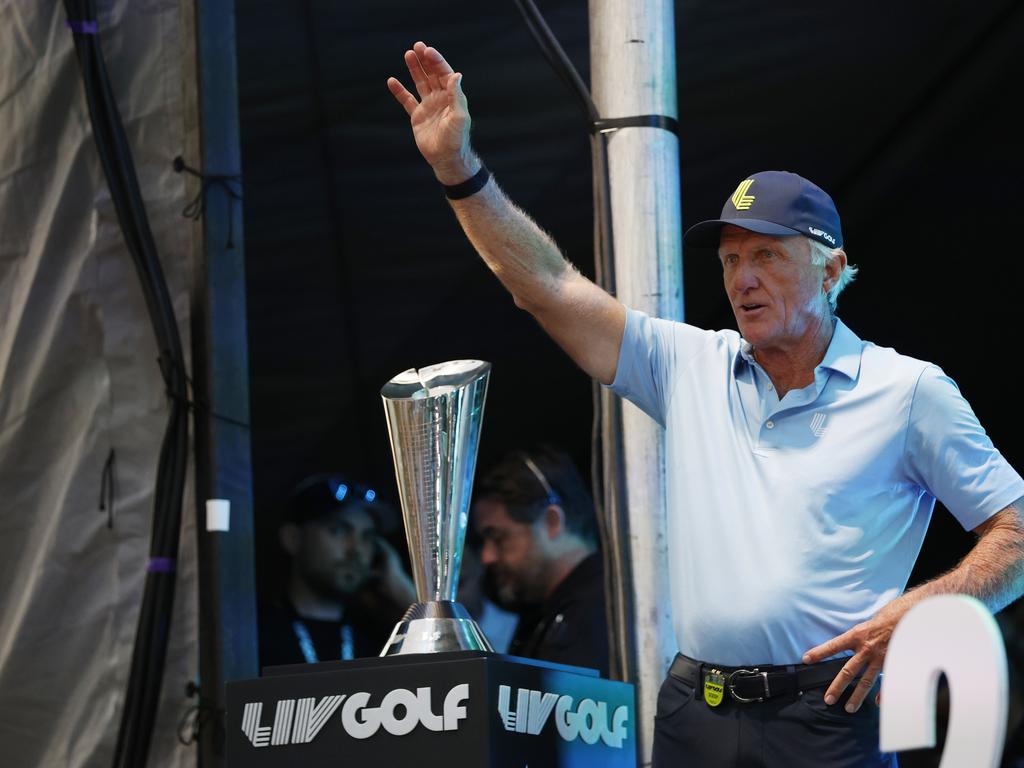 Greg Norman is thrilled that LIV Golf is returning to Adelaide. Picture: Cliff Hawkins/Getty Images