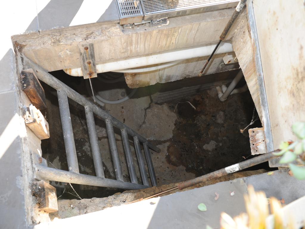 Exclusive Police photos from their raid of John Ibrahim’s Dover Heights mansion on August 8, 2017, where officers seized more than $23,000 cash and uncovered what appeared to be a secret tunnel.