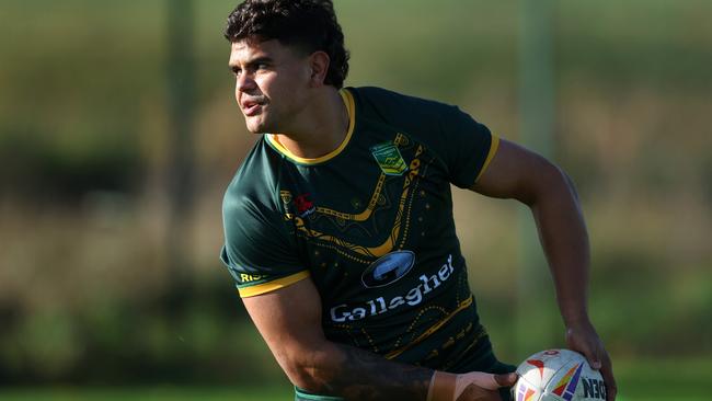 Latrell Mitchell has been named in a Kangaroos train-on squad ahead of the Tri-Nations. Picture: Getty Images