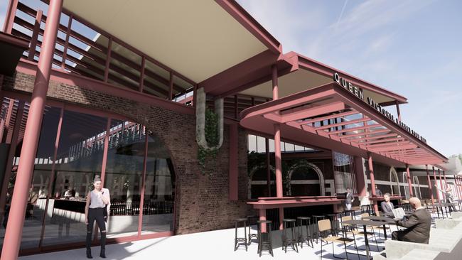 How the revamped food hall at Queen Victoria Market could look.