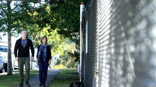 The Yeronga District Residents Association is concerned about new plans to transform the former Taubmans factory site. Former Yeronga District Residents Association leaders Rob Gilshenan and Susanne Cooper, at the site in 2015, oppose the new plan as well. Picture: Chris McCormack