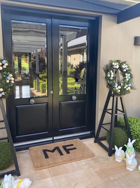 David and Skye Leckie’s new doormat in the Southern Highlands refers to the name of their property, Mulberry Farm. Picture: Instagram