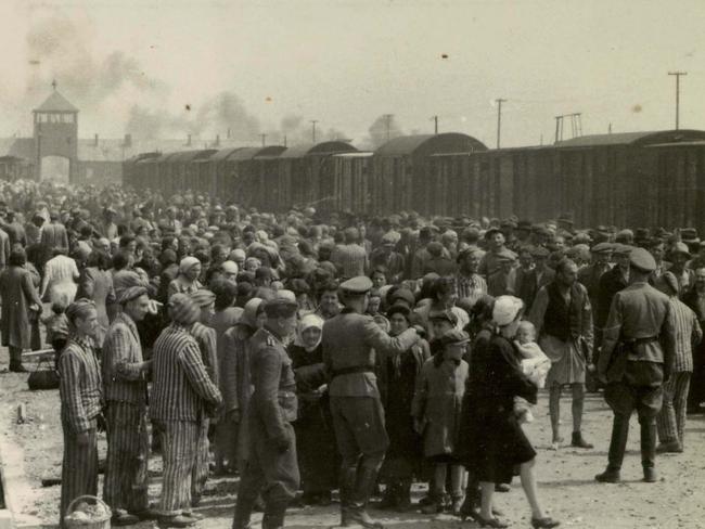 Evil on an industrial scale … Jews from Hungary and Czechoslovakia arrive at Auschwitz-Birkenau in 1944. Susanne’s father and others did what they could to defy the horror.