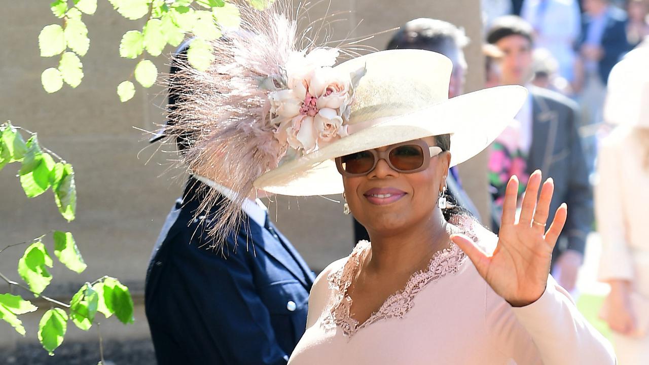 Oprah Winfrey at Harry and Meghan’s wedding. Picture: Ian West/AFP