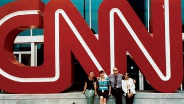 Melody: “Meeting fellow journalists at CNN’s headquarters in Atlanta, USA, where I presented my documentary about Jock and the Port River dolphins to the world.” Picture: Melody Horrill