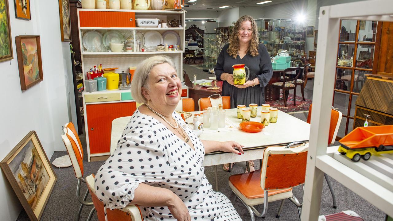 The Vintage Pear antique store expands to second location. Owners- Nicole O'Malley-Jones (left) and Helen Anderson. Thursday, January 13, 2022. Picture: Nev Madsen.