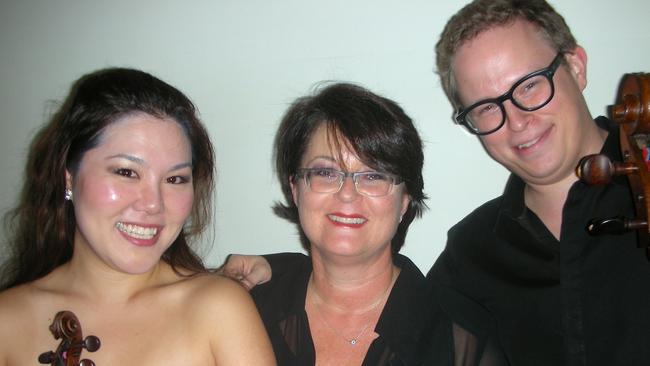 Pianist Kathryn Selby (centre) with violinist Susie Park and cellist Timo-Veikko Valve.