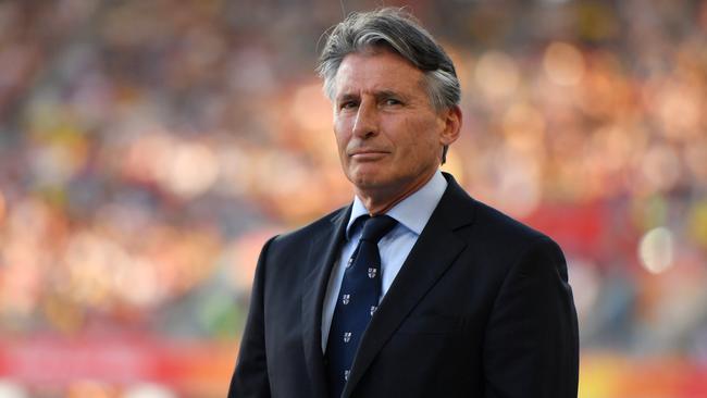 International Association of Athletics Federations (IAAF) boss Sebastian Coe at the Gold Coast Commonwealth Games in 2018. (AAP Image/Dean Lewins) 