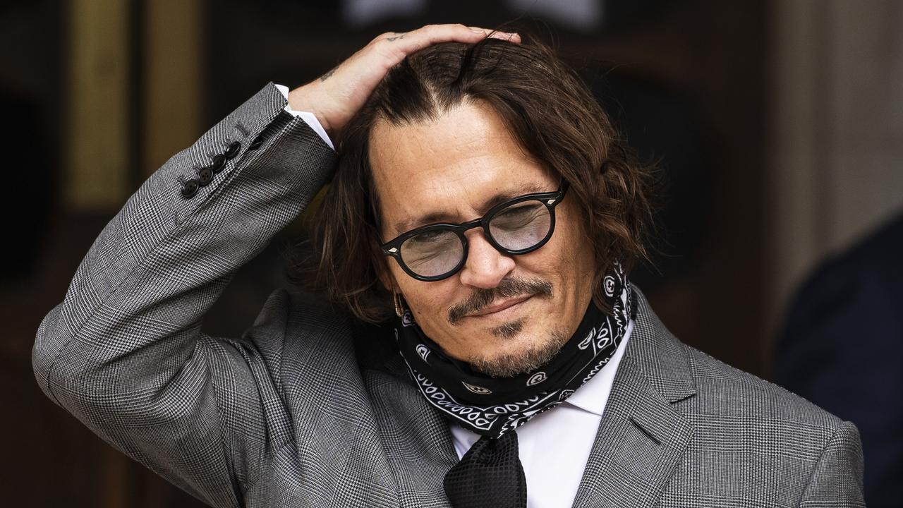 Johnny Depp after he lost his defamation case against News Group Newspapers. Picture: Dan Kitwood/Getty Images